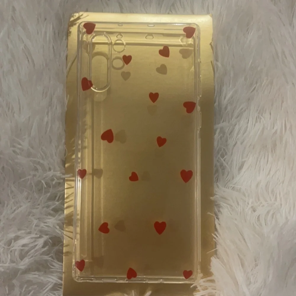 New clear heart case for Galaxy Note 10